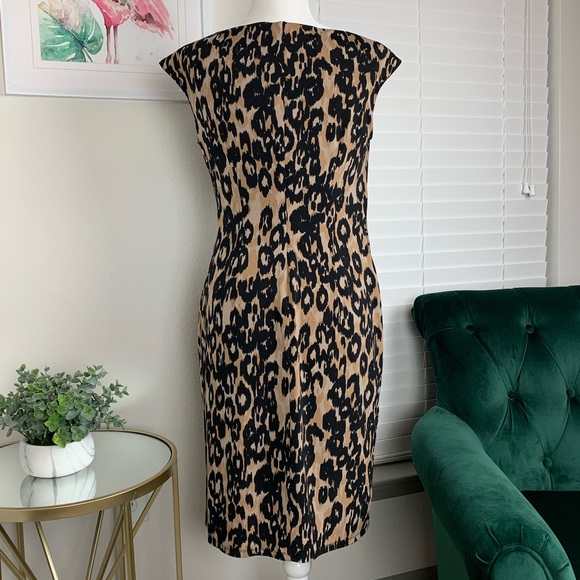 Anne Klein Animal Print Dress - Picture 2 of 4